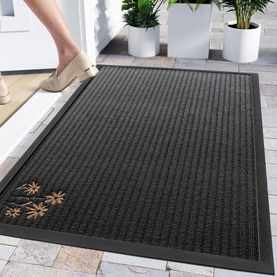 Tapis de porte d'extérieur pour la maison, tapis d'entrée en caoutchouc, tapis de sol en polypropylène, style nordique, tapis antidérapants commerciaux 60*90cm