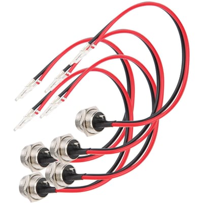 5pcs Connecteur de Chargeur en Ligne 3 Broches Port de Charge Rond avec Bouchon pour Trottinette Électrique