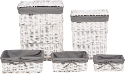 ELLA - Manden set - Wit - Wilgenhout