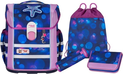 McNeill Schooltas Ergo Mac Set 4-delig Ocean Blauw Veelkleurig