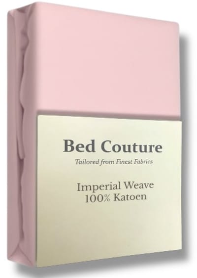 Bed Couture - Hoeslaken van 100% Katoen - Eenpersoons 100x200cm - Hoekhoogte 30cm - Ultra Zacht en Duurzaam - Roze