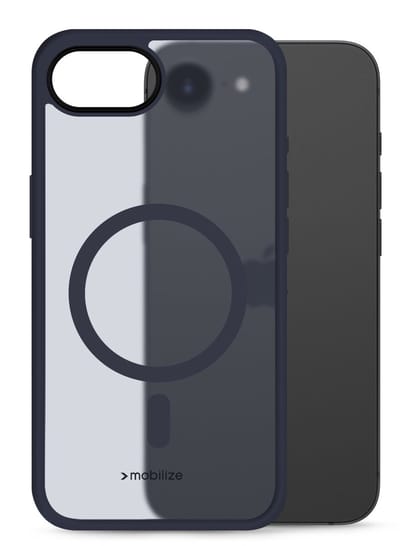 Mobilize Hoesje geschikt voor Apple iPhone 16e MagSafe Telefoonhoesje Hardcase | Mobilize Hybrid Pro Backcover Shockproof | Geschikt voor MagSafe | Geschikt voor Draadloos Opladen met Magnetische Ring | Geschikt voor MagSafe Case - Blauw