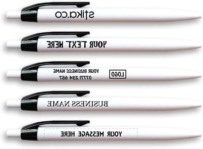Bedrukte pennen - Promotie pennen - Evenementen personaliseren - Groot personaliseerbaar gebied - 146mm x 14mm - Zwart