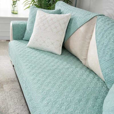 Zomer Pure Katoen Dubbelzijdig Bankkussen Seizoensgebonden Universeel Antislip Stof Kussen Eenvoudige Effen Kleur Stofdichte Dekstof 70x70cm 1pcs