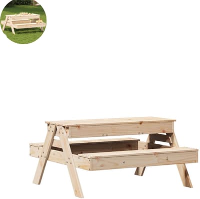 Picknicktafel - Kinderen - Tuintafel - Multifunctionele Picknick tafel - Speeltafel - Geschikt voor Buiten - Douglashout