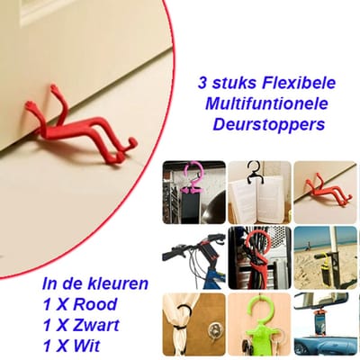 3 stuks Flexibele Multifuntionele Deurstoppers