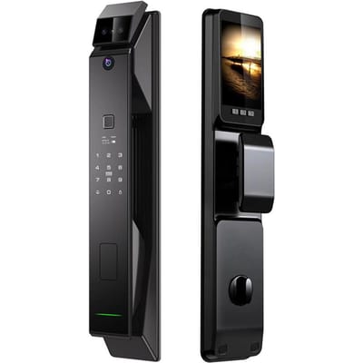 WAFU Smart Lock met camera 3D gezichtsherkenning Keyless Entry deurslothendel aluminiumlegering zwart