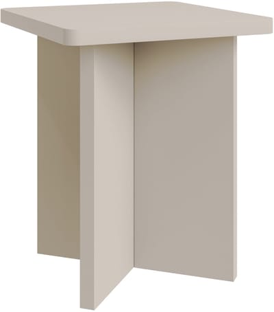 Selsey Qubeo – Salontafel 42 cm, vierkant met kruisframe, kasjmiergrijs