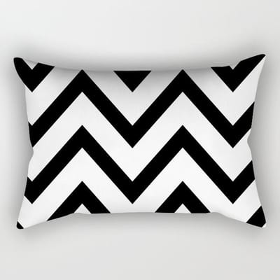 Moderne Eenvoudige Zwart-Witte Geometrische Lange Streep Kussensloop Bank Kussenhoes 30X50 without pillow core