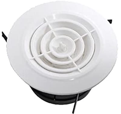 SPHProducts - Rond ABS-ventilatierooster - Verstelbaar - Geluidsarm - 200 mm - Voor camper en caravan - Ideaal voor badkamer en keuken