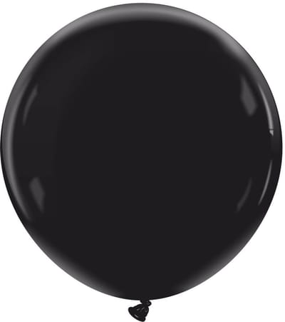 ballon 90cm Midnight Black / latex zwart / 1stk /Professionele kwaliteit, biologisch afbreekbare en niet-toxische ballon, Europese productie.