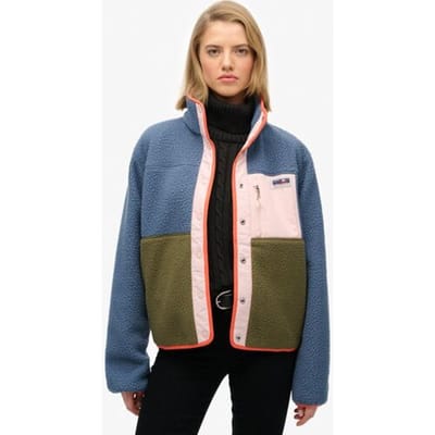 Superdry - Colour Block Fleece Jas - Dames - Hoodies