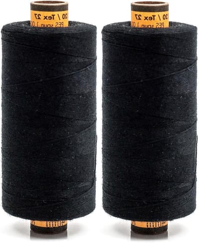 AMANN Naaigaren - dikte 120 - 2 kegels van 1000 m - 100% polyester - universeel garen - draad - met huishoudelijke naaimachine en industriële naaimachine