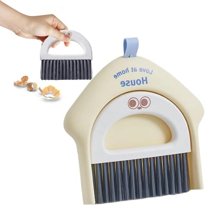 Bezem en Stofblik - Reinigingsset - Dagelijks schoonmaken - Compact opbergontwerp - 185x17cm - Geel