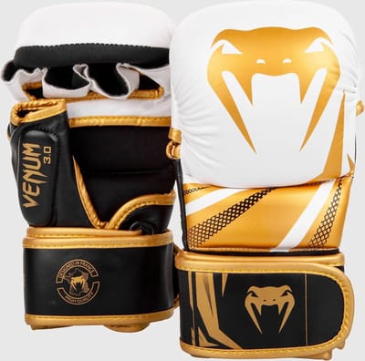 Venum Challenger 3.0 MMA Sparring Handschoenen WIT/ZWART/GOUD - L/XL