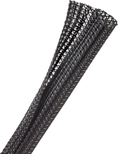 Techflex-F6N0.25BK/06-Lengte: 6 Mt-Cable Organizer-Kabelmanagement-Kabelsok-Kabelbeschermer-Self wrapping-Zelfsluitende kabelmantel-Computer-Auto-Bureau-TV-Kleur: Zwart
