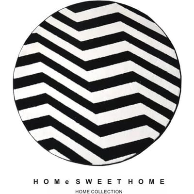 Modern Stijl Tapijten voor Woonkamer Dik Wasbaar Bedzij Vloerkleed Minimalistische Slaapkamer Decoratie Rond Tapijt Thuis Pluizig Zacht Kleed 80x80CM