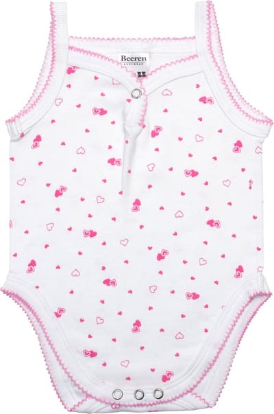 Beeren Bodywear Romper Met Spaghettibandjes - Hartjes - Maat 50/56 25-001