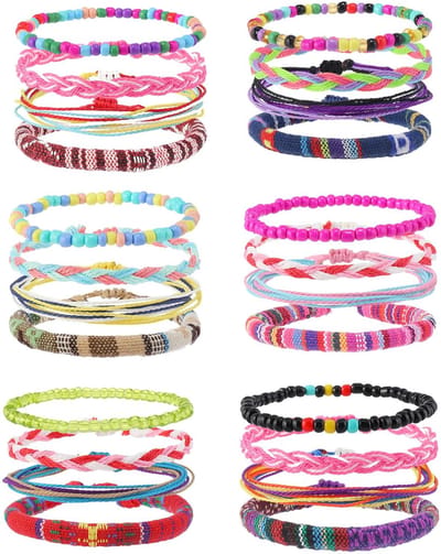 Dailygoods- Gevlochten Armband 24 Stuks - Verstelbare Armbanden