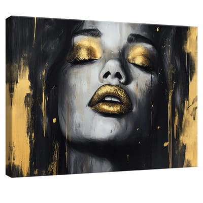 WALLARENA - Canvas schilderij - 100x70 cm - afbeelding van een glamour vrouw voor slaapkamer, salon en keuken