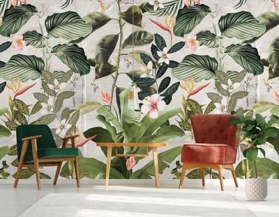 INGK - Floral Utopia Behang - Magufuli Green