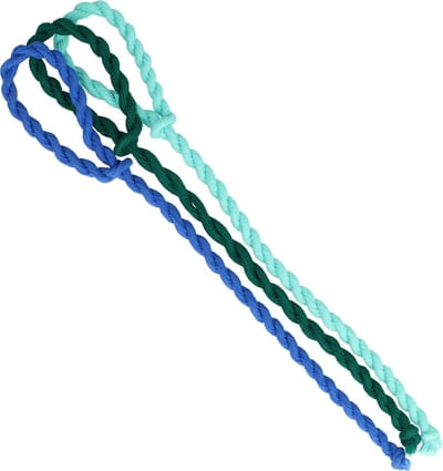 Haarsoires Haarelastieken Basic - Hair Tie Koord - Blauw Groen – Set van 3 - Eenvoudige Haar Elastieken voor Dagelijks Gebruik