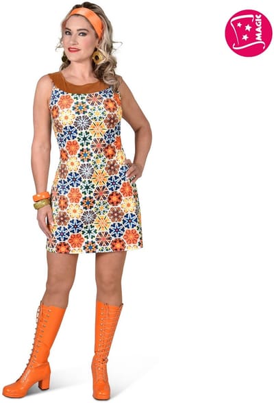 Funky 60s Disco Jurk Vrouw