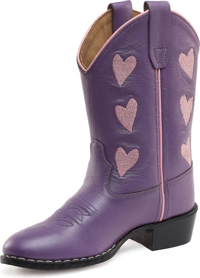 Bootstock Hearts Purple Cowboylaarzen - Tieners - Paars - Leer
