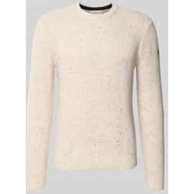 Tom Tailor - Gebreide trui met structuurmix - Maat XL - offwhite melange multi neps