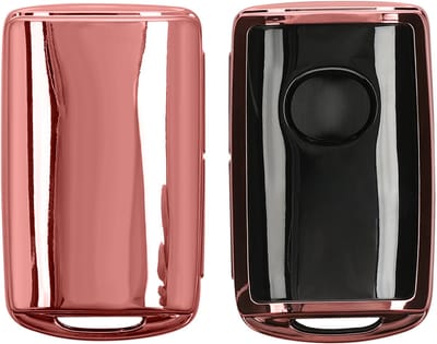 kwmobile autosleutel hoesje geschikt voor Mazda 3-Knoppen CX30 CX50 CX60 CX90 MX-30 hoes - TPU autosleutel behuizing - Beschermende auto sleutel case - Sleuteletui in hoogglans roségoud