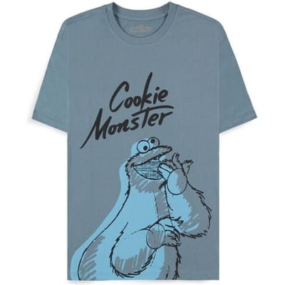 Sesame Street T-shirt - Cookie Monster - S tot XL - voor Mannen - blauw