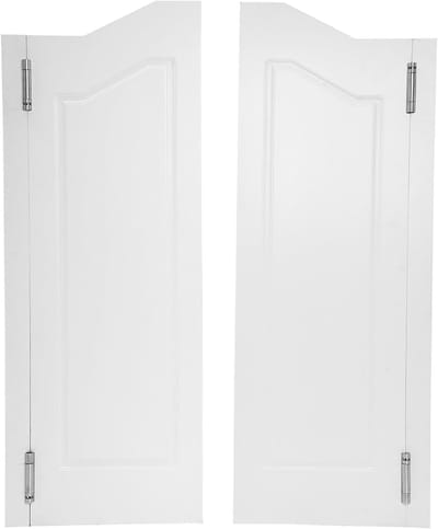 Draaideur Set - Binnendeur Hout - Ruimtes Verdelen - Automatisch Sluitend - 106 x 81 cm - Wit