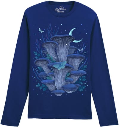 Paddestoelen Oesterzwam Blue Oyster The Coloured House Longsleeve T-shirt XXL