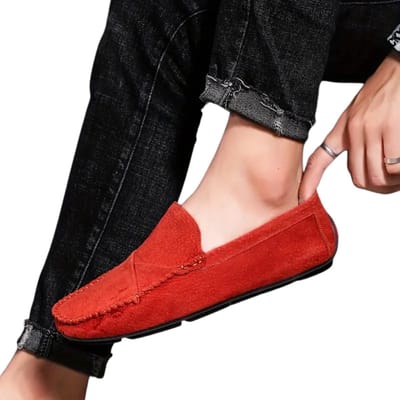 Bovista Loafers Heren - Met Hak - Herenschoenen - Instappers - Rood - Maat 36.5
