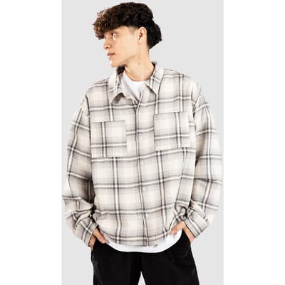 Empyre Boxy Flannel Shirt grijs