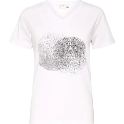 Dames-T-shirt met V-hals KAFFE Vera