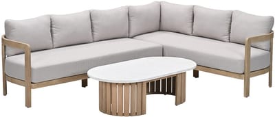 Garden Impressions Sirocco loungeset 3-delig rechts - acacia - grey sand