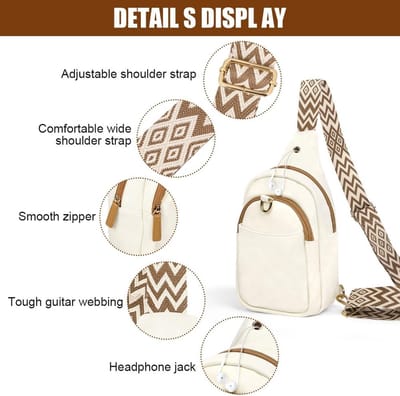 Crossbody tas voor Vrouwen, Anti-Diefstal Kleine Telefoon Schoudertas, Sling Riem tas, met Anti-Diefstal Rits Clips, Verstelbare Riem, met Meerdere Zakken, voor Dames Reizen Winkelen