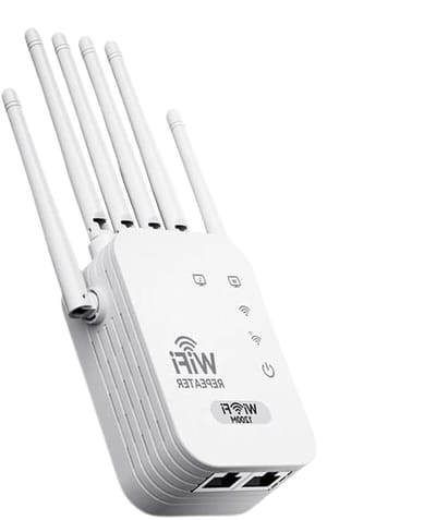 Wifi Versterker - Signaal Booster - Internet Uitbreiding - Tot 1200 Mbps Snelheid - 1115 m² Bereik - Wit
