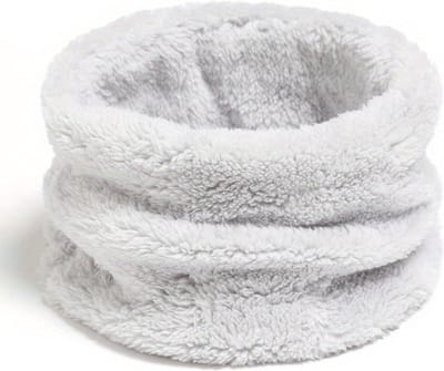 Livano Nekwarmer - Heren - Dames - Fleece - Motor - Bandana - Masker - Colsjaal - Winter - Sjaal - Gewatteerd - Skiën - Warm - Lichtgrijs