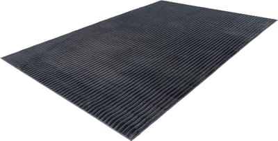 Lalee Plush - Japandi Vloerkleed - Superzacht - gestreept Karpet - Tapijt hoog laag polig effen Fluffy 120x170 cm antraciet