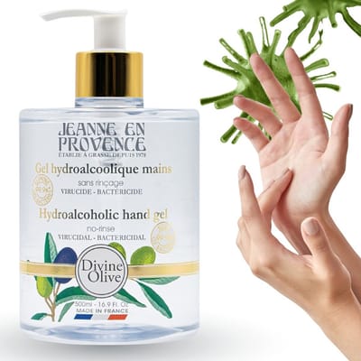 Jeanne en Provence - Divine Olive hydroalcoholische gel voor 99,9% handdesinfectie 500ml