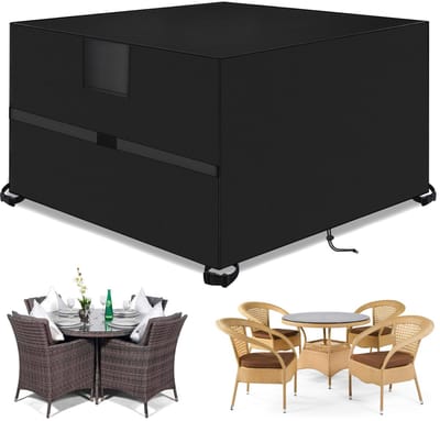 Unyqoos ® Waterdichte Beschermhoes voor Tuinmeubelen - Sterke Bescherming tegen Weer en Wind, 125x125x74 cm