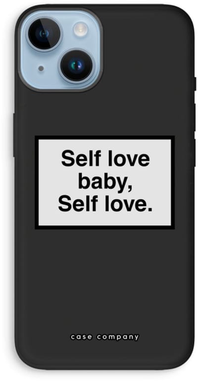 Case Company® - Hoesje geschikt voor iPhone 14 hoesje - Self love - Biologisch Afbreekbaar Telefoonhoesje - Bescherming alle Kanten en Schermrand