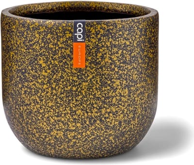 Capi Europe - Bloempot bol Terrazzo Gold - 8x6 - Goud - Opening Ø6 - Bloempot voor binnen - 5 jaar garantie - BTZG131