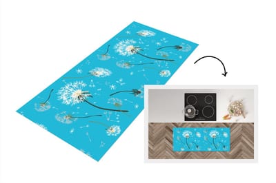 Keukenloper - Loper keuken - Design - Plant - Paardenbloem - 120x50 cm - Keukenloper vinyl
