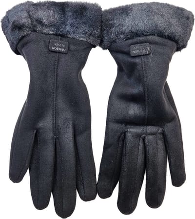 BamBella® Dikke Handschoenen warme winter dames zwart zachte Thermo fleece binnenkant