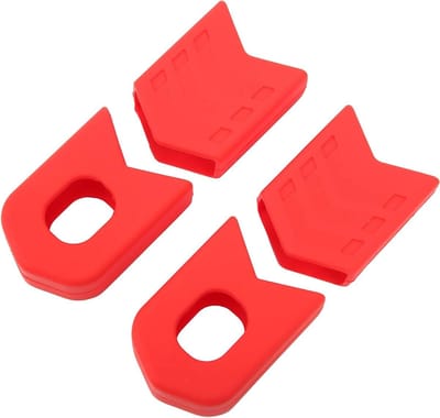Crankstel Beschermers - Fietsonderdelen - Fietsen Beschermen - Slijtvast Siliconen - Set van 4 - Rood
