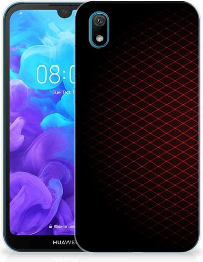 Huawei Y5 (2019) TPU bumper Geruit Rood