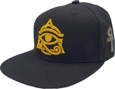 Lauren Rose - Eye of Horus Cap – Egyptische Snapback – Zwart Goud – Heren & Dames Verstelbaar